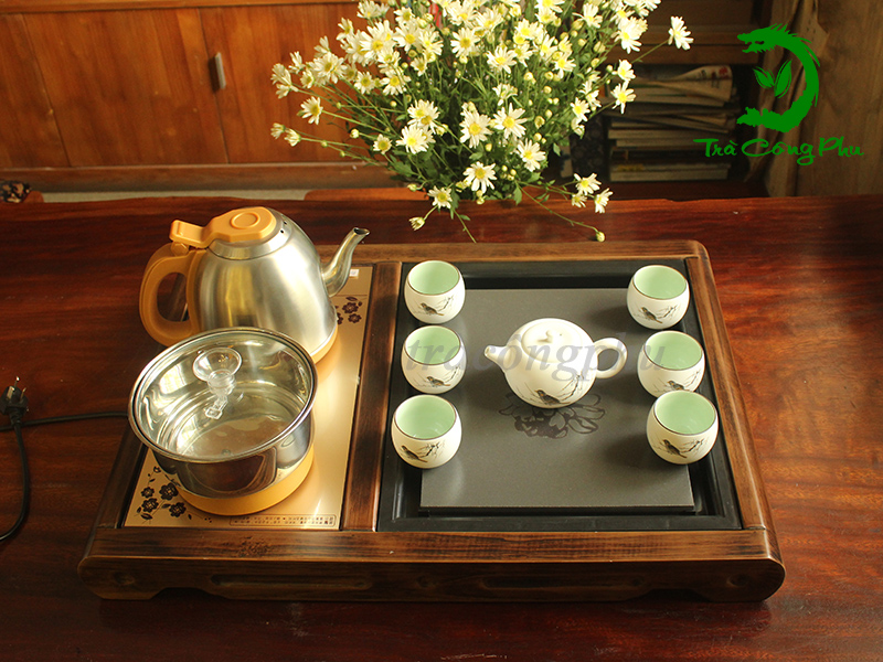 COMBO Bàn Trà Đá Hoa Sen - HSBA035